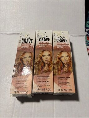 Clairol Color Crave Hair Makeup - Shimmering Copper 3 pack